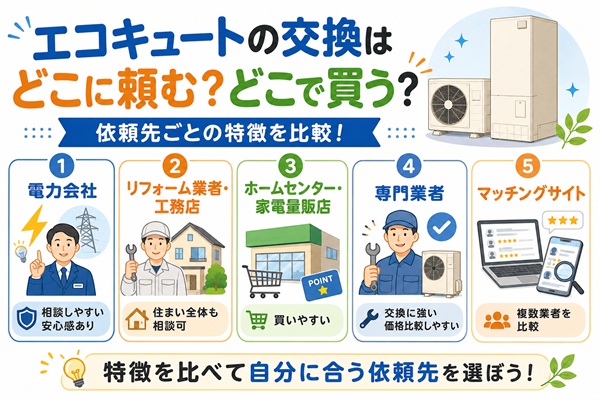 エコキュート交換はどこに頼む？