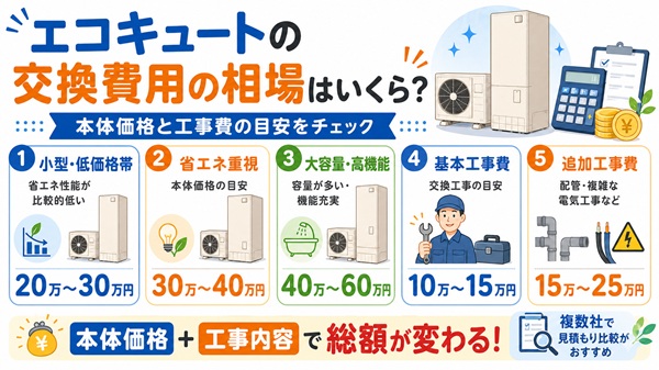 エコキュート交換の費用相場